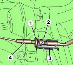 Крепление троса акселератора на автомобилях с шестицилиндровыми двигателями