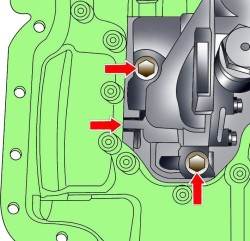 Расположение болтов крепления масляного насоса бензиновых двигателей 4,2 л