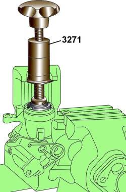 Использование инструмента 3272 для вывинчивания поршня из суппорта