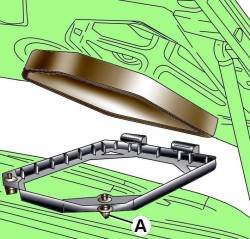 Расположение зажимов (А) крепления фильтра пыльцы