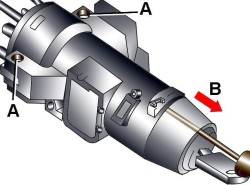 Снятие цилиндра замка зажигания